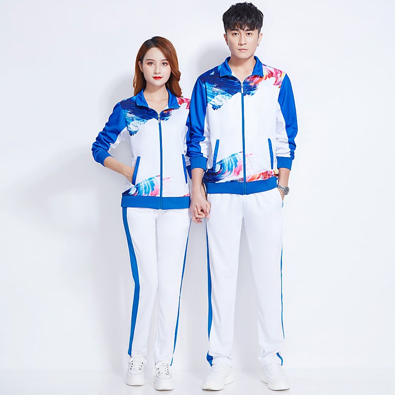 Summer Short-Sleeved Sports Appearance Clothes Suit Class Clothes Senior High School Junior High School Students Competition Square Array Chorus Performance Clothes