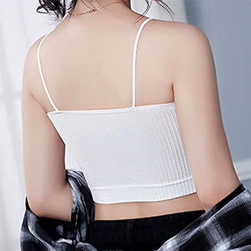 ASJAR Sleeveless Western Ribbed Cami Bra for Women White, Free Size - Image 5