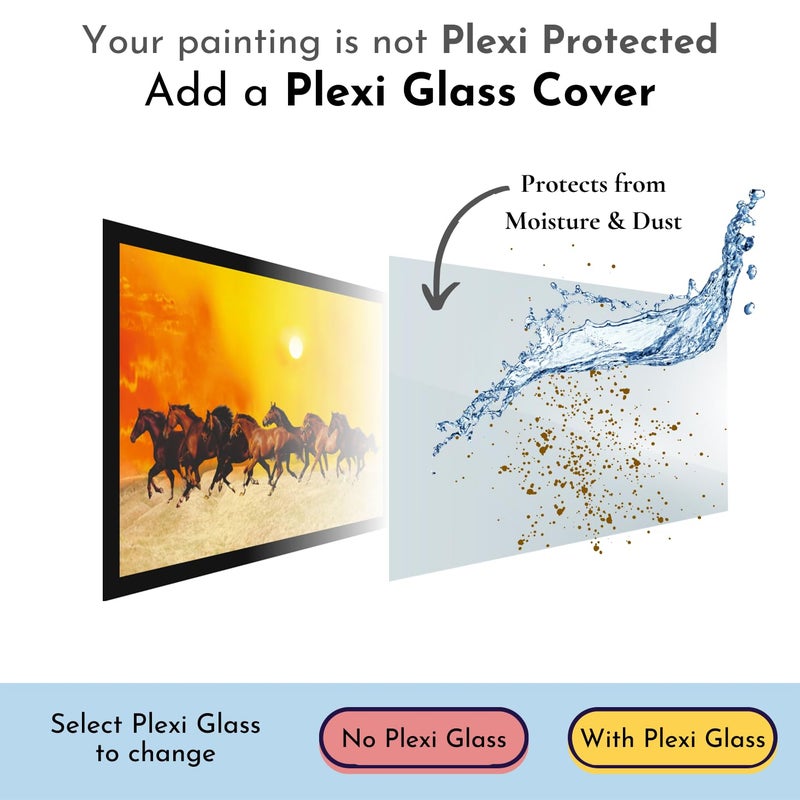 Mad Masters 7 Running Horses Vastu Vaastu Lucky Hanging Home Decor Painting for Living Room Bedroom Decoration MM 3445 8x12 Inch Paper Without Plexi Glass - Image 5