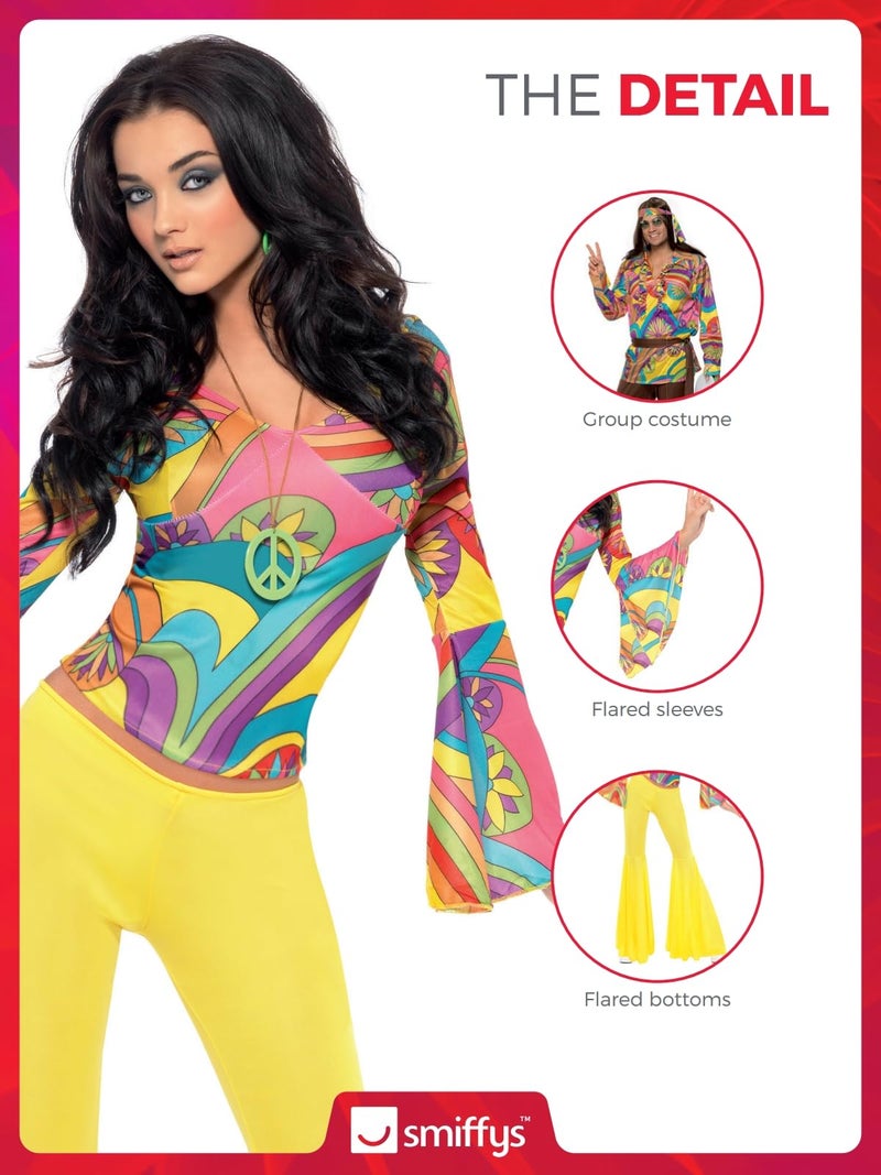 Smiffys 70s Groovy Babe Costume, Yellow, S - US Size 6-8 - Image 3