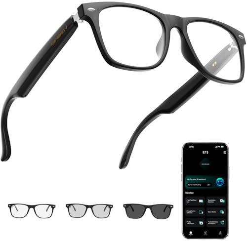 Giwbeiv AI Smart Glasses for Men & Women with ChatGPT, Bluetooth Glasses with 165 Languages Translation, Color-Change Lens, Meeting Analysis, Music Playback, Hands-Free Calls, UV & Blue Light Protection - Image 1