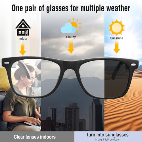 Giwbeiv AI Smart Glasses for Men & Women with ChatGPT, Bluetooth Glasses with 165 Languages Translation, Color-Change Lens, Meeting Analysis, Music Playback, Hands-Free Calls, UV & Blue Light Protection - Image 3