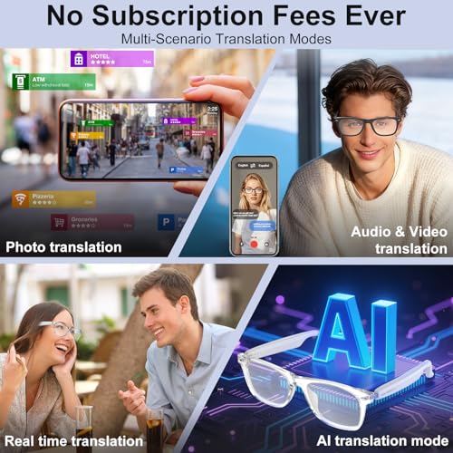 Giwbeiv AI Smart Glasses for Men & Women with ChatGPT, Bluetooth Glasses with 165 Languages Translation, Color-Change Lens, Meeting Analysis, Music Playback, Hands-Free Calls, UV & Blue Light Protection - Image 4