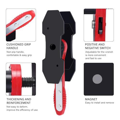 YSTOOL Brake Caliper Press Tool Car Piston Spreader Pad 360 Degree Swing Ratchet Hand Wrench Expander for Single Twin Quad Piston Disc Brake - Image 5