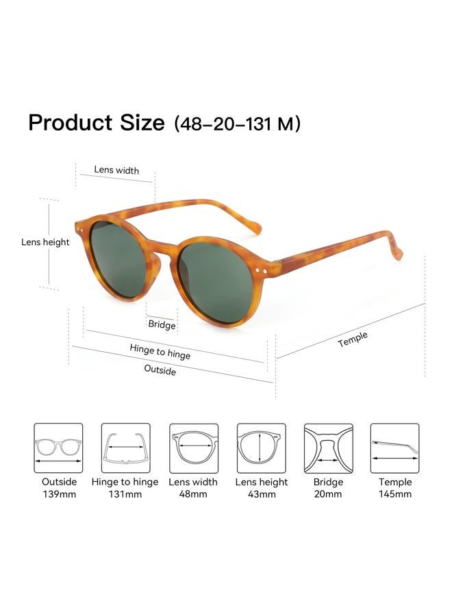 ZENOTTIC Polarized Round Sunglasses, Stylish Small Sunglasses for Men and Women Retro Classic, Multi-Style Selection - Image 5