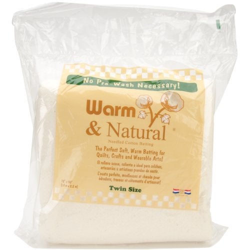 Warm Company Batting 72Inch by 90Inch Warm and Natural Cotton Batting Twin by Warm Company Batting