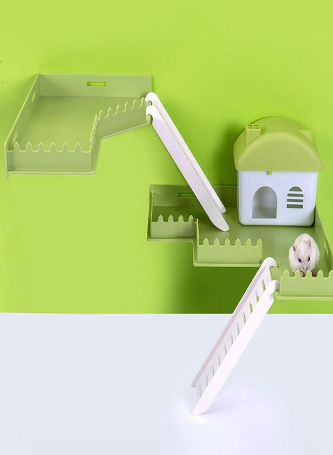 Asixxsix Hamster Play Platform, Plastic Hamster Platform with Ladder, Small Animals Standing Platform, Hamster Stand Platform Toys, Small Animal Cage Standing Platform for Guinea Pig - Image 3