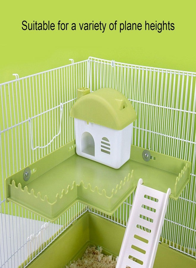 Asixxsix Hamster Play Platform, Plastic Hamster Platform with Ladder, Small Animals Standing Platform, Hamster Stand Platform Toys, Small Animal Cage Standing Platform for Guinea Pig - Image 2