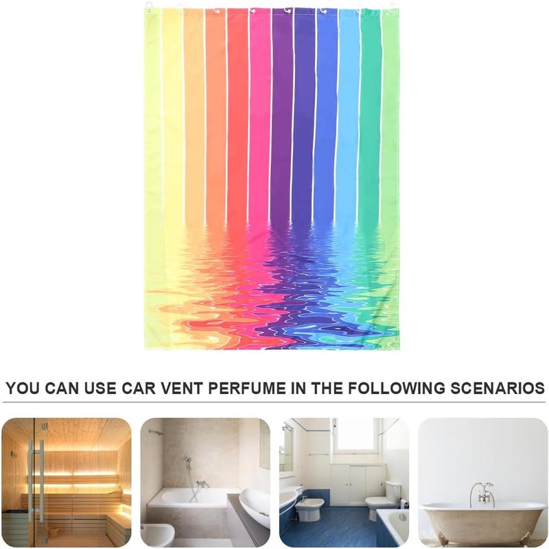 Zerodeko Printed Rainbow Gradient Waterproof Shower Curtain 150x180cm Dacron Fabric Bathroom Decor Hanging Curtain for Bathtub and Shower - Image 3