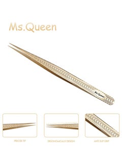 Ms.Queen Straight Tweezers For Eyelash Extensions Precision Lashing Tweezers For Individual Volume Lashes Extensions  - Image 3