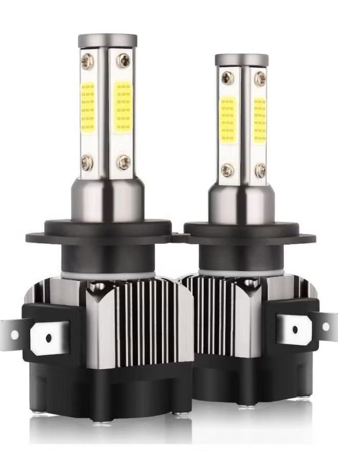 M5 H7 Extreamly Bright LED Headlight Bulbs,6000K White, 55W/Pair,6000LM/Set, fit for Car, van, truck, pickup, SUV, bus, off-road,2 Pair - Image 1