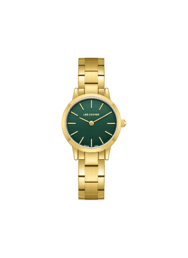 لي كوبر Lee Cooper LC08098.170 Women's Analog Display Watch & Metal Strap Gold