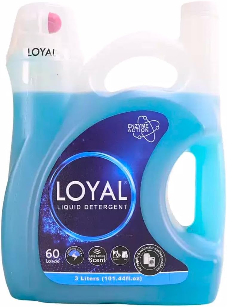 Loyal Liquid Detergent - With Enzyme Action - Up to 60 Loads, Powerful Clean & Long-lasting Scent - For All Machine - 3 Liters - Image 1