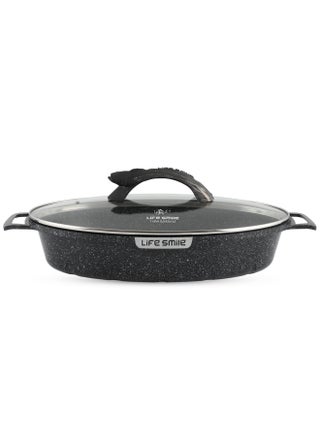Shallow Fish Deep Frying Pan With lid , Granite Coating Non Stick Oval Frying pan - Fish Pan - pzsku/ZA8F226F4AC0D9F765F97Z/45/_/1739789483/c54b0df2-e8f8-41bd-9c3d-f6847330ff6c