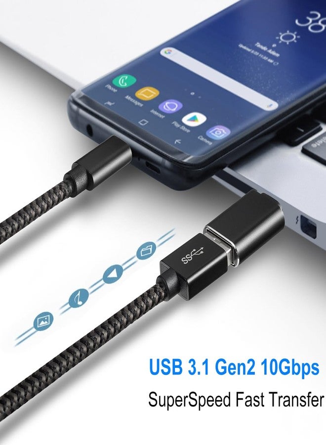 Mepsies USB C to USB Adapter, USB C Adapter, Type C Male to USB 3.1 Female Adaptor, OTG USB Adapter to USB C Compatible with MacBook Pro, Samsung Galaxy, Type-C Smartphones, Tablets and Laptops (Black) - Image 3