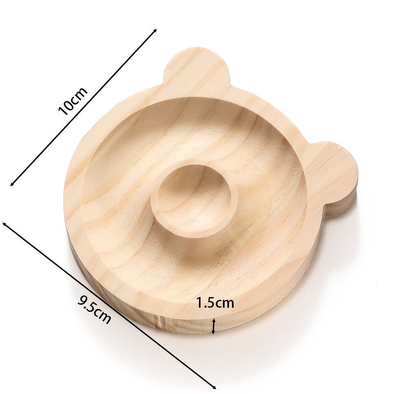 Generic DIY jewelry tools hand-designed plate bead plate pendulum plate making bracelet necklace bracelet bead plate dial Bear Wooden Plate
