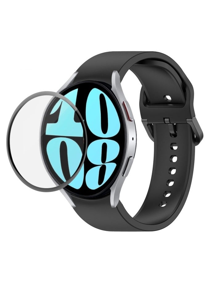 TWEGGON Samsung Watch 6 44MM Screen Protector, Full Cover Screen Protector for Samsung Watch 6 44MM Black/Clear 
