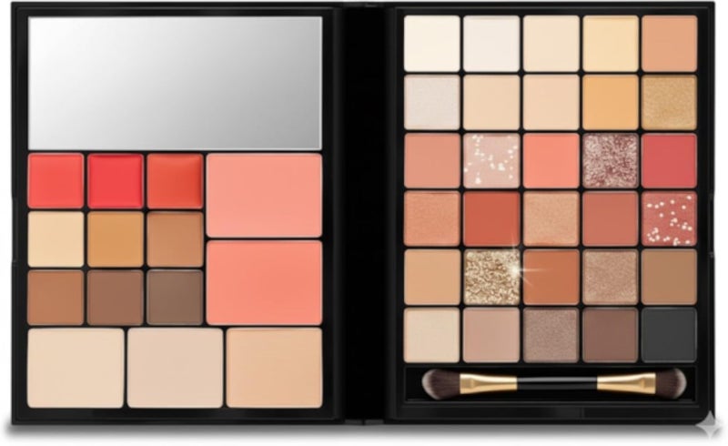 Colors Colorful Eyeshadow Palette Makeup,Rose Gold Brown Nude Matte Shimmer Eye Shadow Powder Palette,Naturing-Looking Long Lasting Waterproof-brown cover - cover -N3-45 COLORS