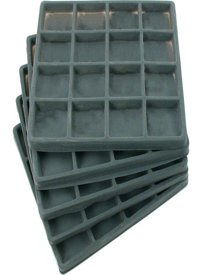 FindingKing 5 Gray 16 Slot 1/2 Size Jewelry Display Tray Inserts New - Image 1