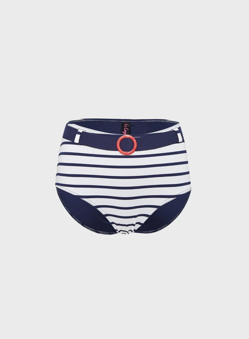 La Senza Stripe Print Bikini Bottom