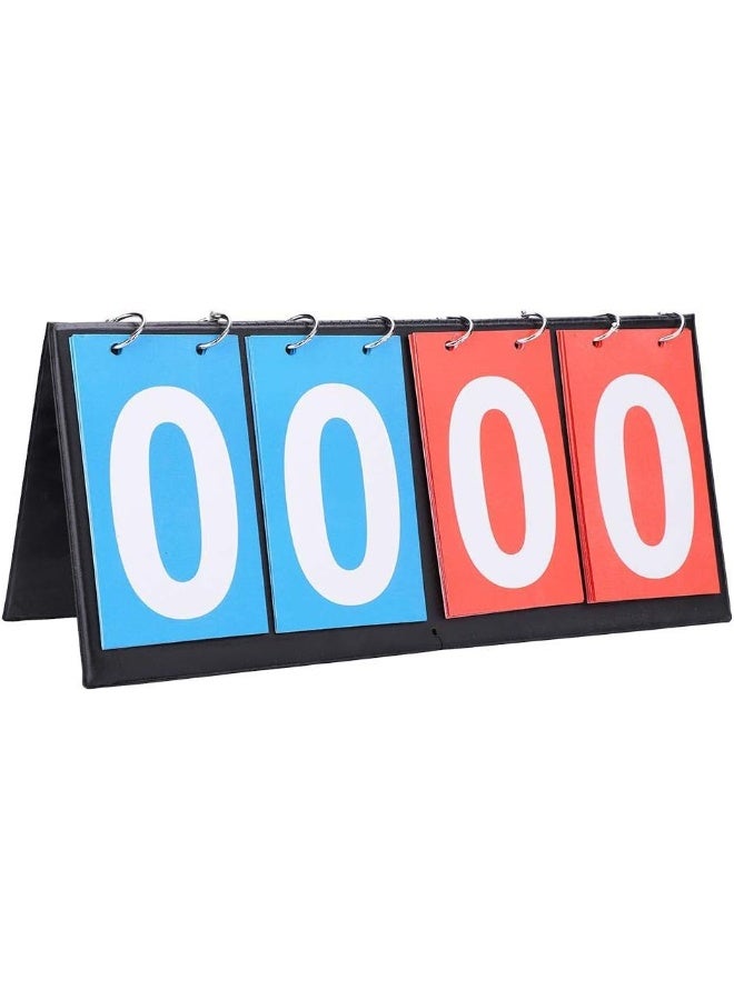 Leftwei Score Keeper Scoreboard, 14.4 x 6.5 Inch Portable Flip Scoreboard Waterproof Lightweight Durable for Football Basketball Table Tennis etc (Four-Digital) - Image 2