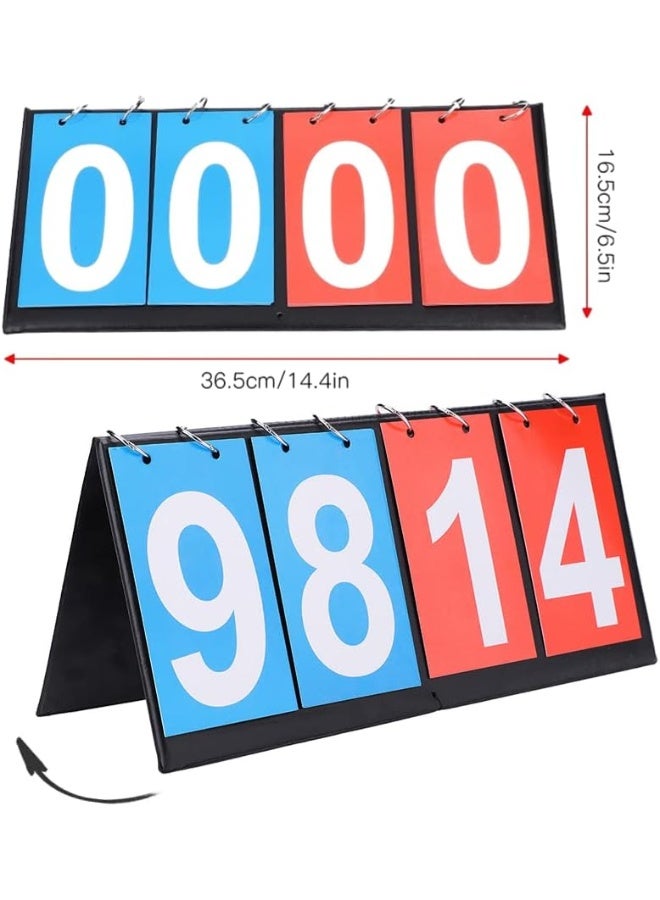 Leftwei Score Keeper Scoreboard, 14.4 x 6.5 Inch Portable Flip Scoreboard Waterproof Lightweight Durable for Football Basketball Table Tennis etc (Four-Digital) - Image 5