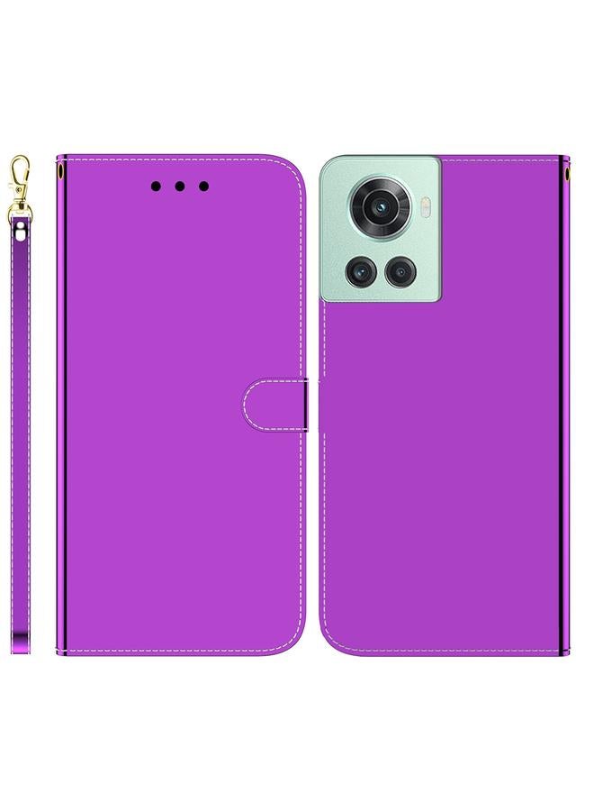 اس-توب جراب لهاتف OnePlus 10R / Ace مصنوع من الجلد الصناعي بسطح مرآة - Image 1