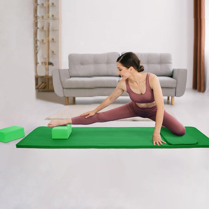 BalanceFrom All-Purpose 1-Inch Extra Thick High Density Anti-Tear Exercise Yoga Mat with Carrying Strap, Multiple Colors - Image 5