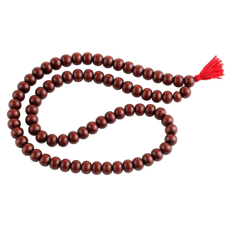 RDK Unisex Adult Handcrafted Processed Fragrant Sandalwood Mala Rosary Chandan Jaapmala With Tassel Wooden Japa Maala For Meditation Pooja Chanting Wearing Jewelry Prayer Beads Red Mala - Image 5