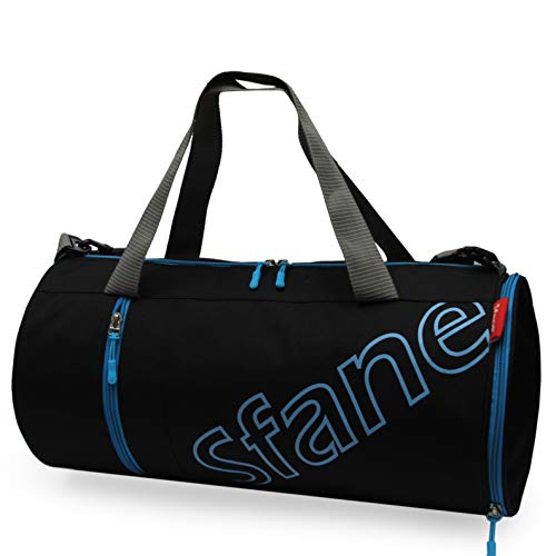 Sfane Black 23 cms Gym Bag/Duffle Bag/Sports Bag/Shoulder Bag/Sports Bags/Gym Bags for Men & Women with Shoe Compartment - Image 3
