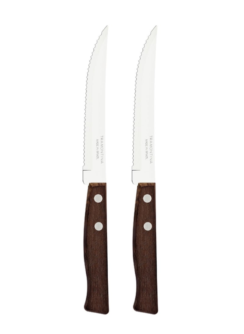 TRAMONTINA Since 1911,Made in Brazil- 2 Pcs Steak Knives Set Tradicional  - Image 1