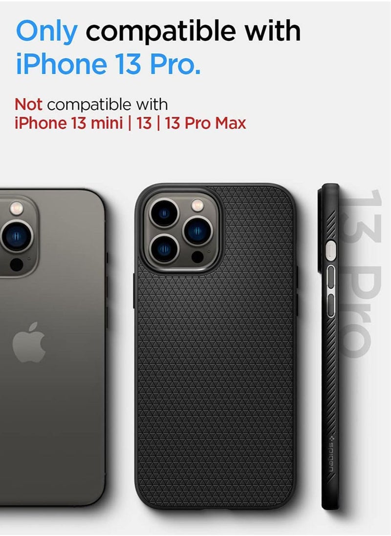 Spigen - Liquid Air Designed Case Cover for iPhone 13 Pro - Matte Black - Image 1