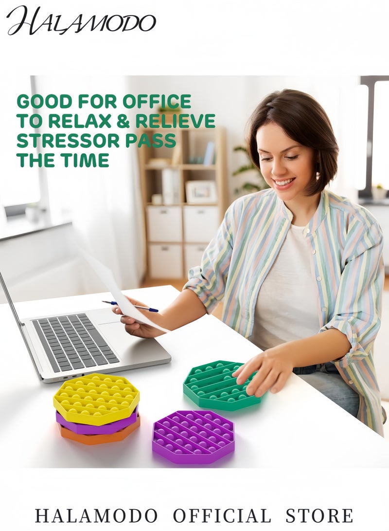 هالامودو لعبة فقاعة سيليكون قابلة للضغط لعبة حسية لتخفيف التوتر للأطفال والكبار لعبة تخفيف القلق لعبة حسية للأطفال ذوي التوحد - Image 4