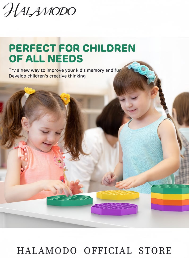 هالامودو لعبة فقاعة سيليكون قابلة للضغط لعبة حسية لتخفيف التوتر للأطفال والكبار لعبة تخفيف القلق لعبة حسية للأطفال ذوي التوحد - Image 2