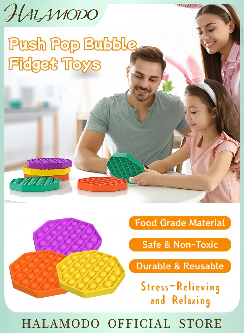 هالامودو لعبة فقاعة سيليكون قابلة للضغط لعبة حسية لتخفيف التوتر للأطفال والكبار لعبة تخفيف القلق لعبة حسية للأطفال ذوي التوحد - Image 1
