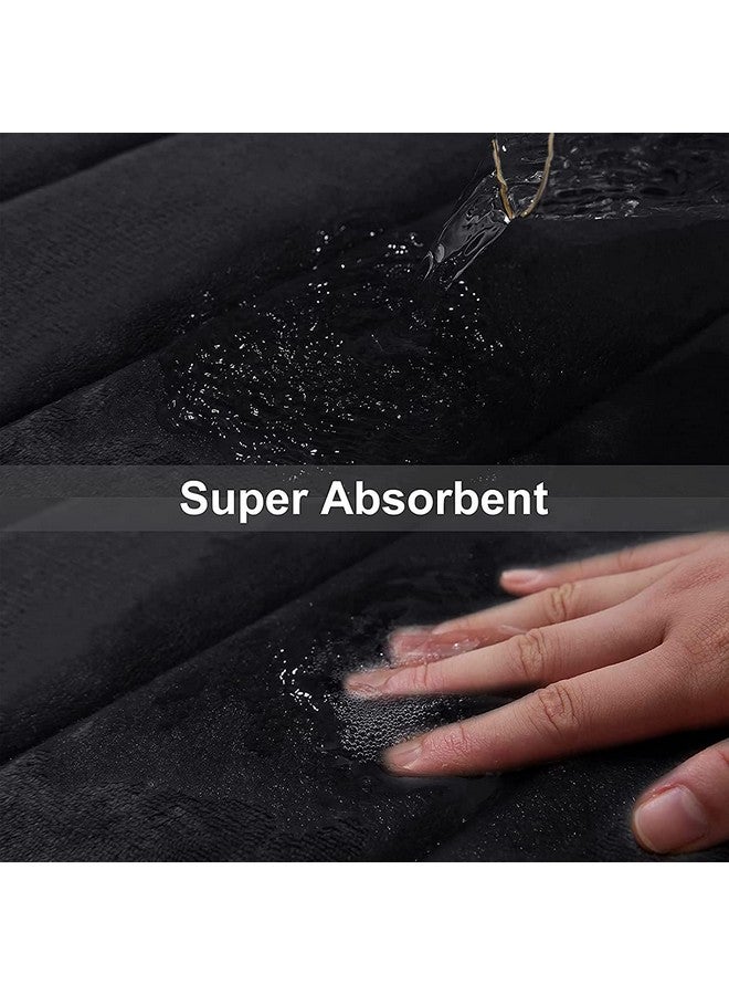 Home-Cloud HomeCloud Memory Foam Mat | Rectangular Bath Mat |For Bathroom, Dining Room,Living Room, Door & Kitchen, 60 * 40Cm,12Mm Thickness,(Black) - Image 3