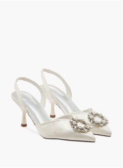 Celeste Women's Embellished Slingback Shoes with Stiletto Heels  - Image 2