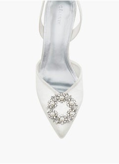 Celeste Women's Embellished Slingback Shoes with Stiletto Heels  - Image 3
