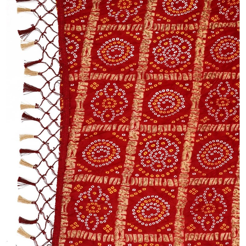 Chunni Dupatta Chunni Printed Cotton Chunni for Women 90cm x 225cm,maroon, 90cm X 215cm - Image 1