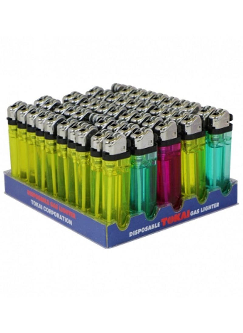 tokai World No.1 Pack Of 50 Disposable Gas Lighter Multicolour 70ml 