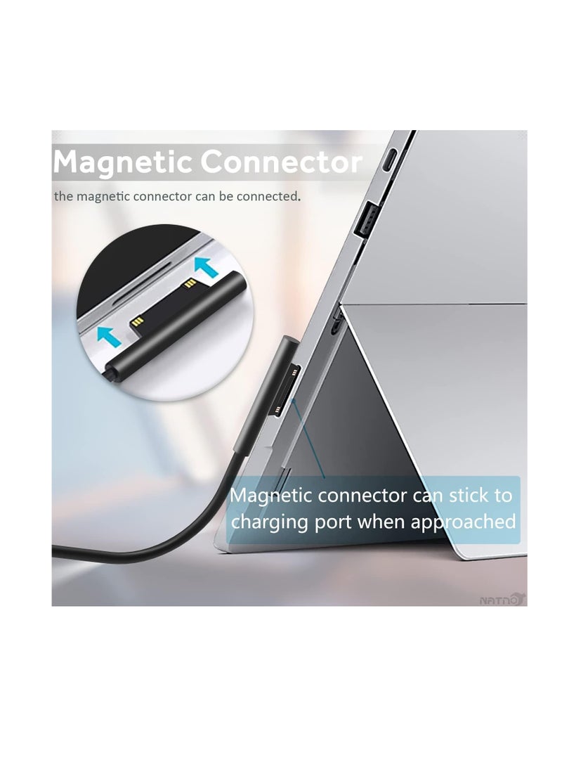 Terabyte 44W Surface Pro Charger, Compatible with Microsoft Surface Pro 10, 9, 8, 7+, 7, 6, 5, 4, 3, X, Surface Laptop 1/2/3 Surface Go Surface Book Power Cord with 5V 1A USB Charging Port - Image 3