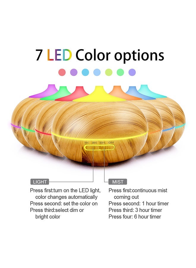 NIBEMINENT Ultrasonic Essential Oil Humidifier And Diffuser White/Brown - Image 2