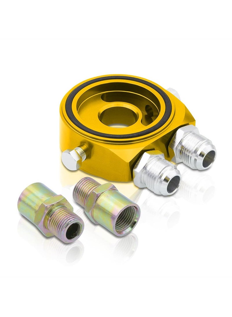 general Automotive modification oil filter sandwich adapter kit for cooler plate suitable for AN10/8 aluminum oil filter and oil cake - Image 1