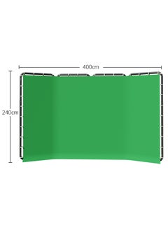Foldable Green Screen Backdrop Stand 4x2.4m for Live Streaming