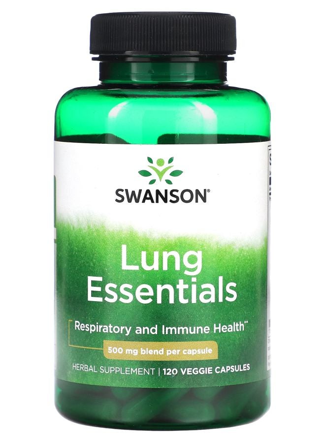 SWANSON Lung Essentials 500 mg 120 Veggie Capsules