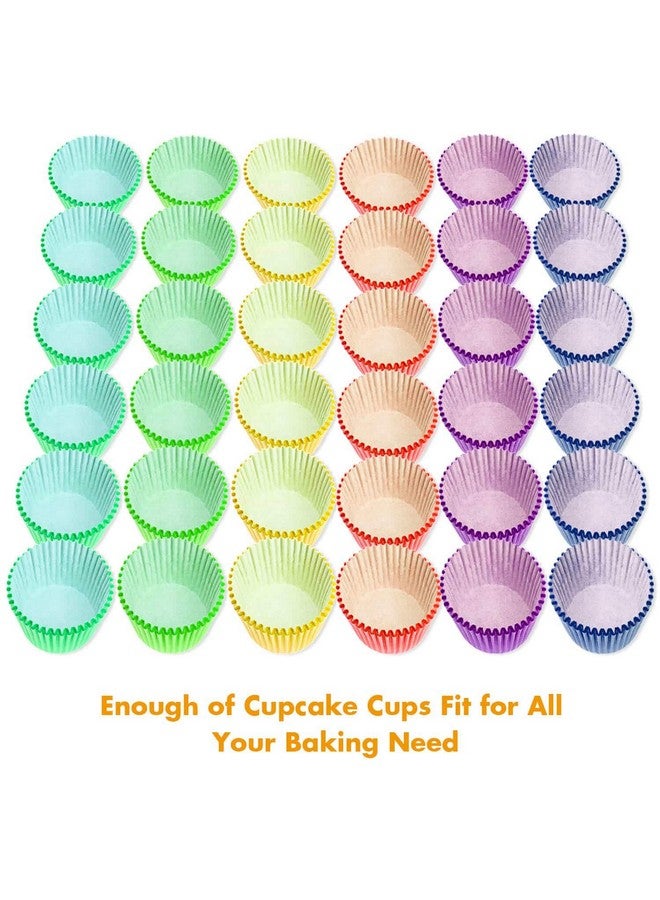 selizo 600 Pcs Cupcake Liners Cupcake Wrappers Cupcake Paper Baking Cups For Cake Balls, Muffins, Cupcakes And Candies, Assorted Bright Colors - Image 3