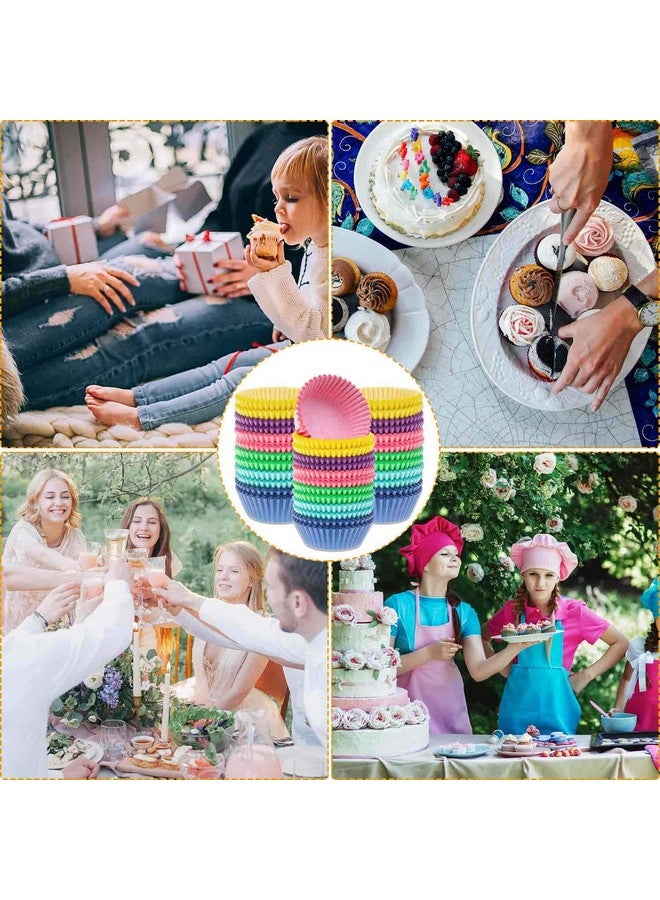 selizo 600 Pcs Cupcake Liners Cupcake Wrappers Cupcake Paper Baking Cups For Cake Balls, Muffins, Cupcakes And Candies, Assorted Bright Colors - Image 5