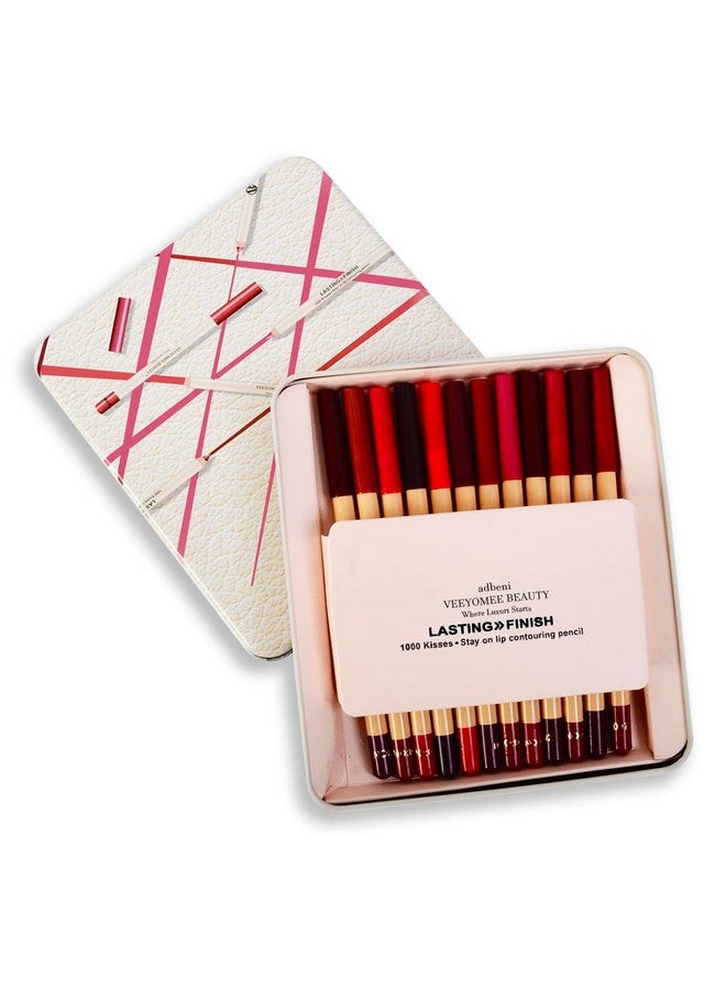 Adbeni Imported Bold Matt Lip Liner | Set of 12 | Long-Lasting & Smudge-Proof | Matte Finish | Non-Drying | Highly Pigmented | Waterproof | Smooth & Creamy Texture - Image 1