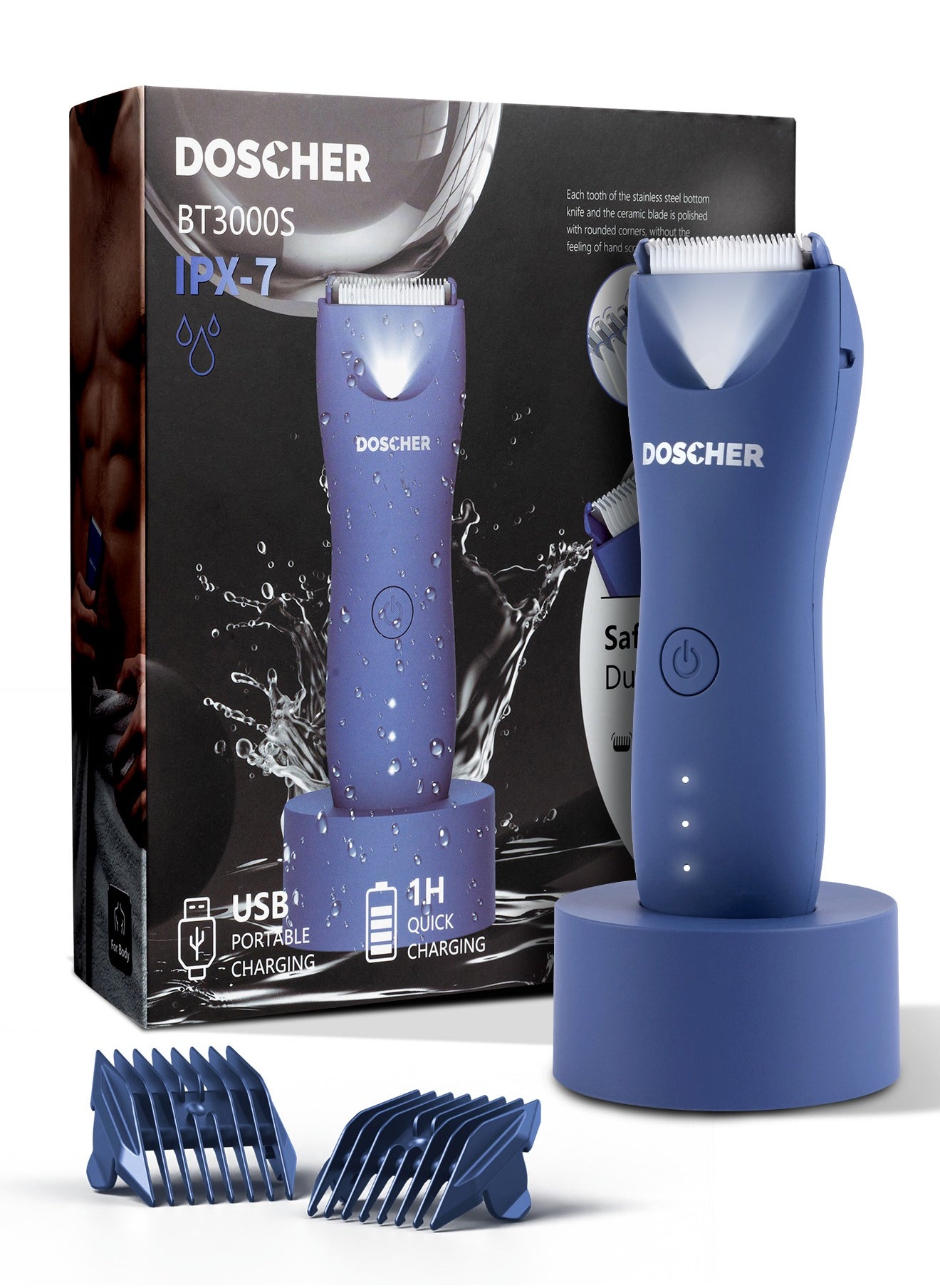 Body Trimmer for Men,Groin and Body Grooming,Electric Ball Trimmer,Showerproof Wet/Dry Body Shaver Groomer for Sensitive Areas 