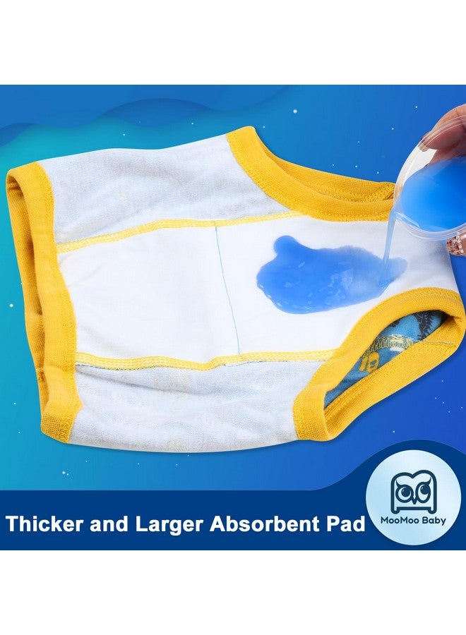 MooMoo Baby Absorbent Training Underwear 4 Packs Toddler Potty Training Pants for Boys and Girls-Cotton 3T - Image 4